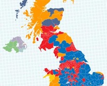Party political map of the UK