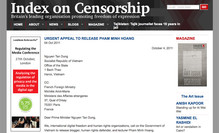 Index on Censorship letter