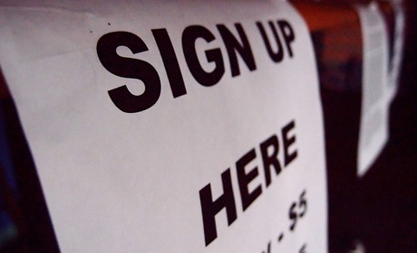 Sign up sign
