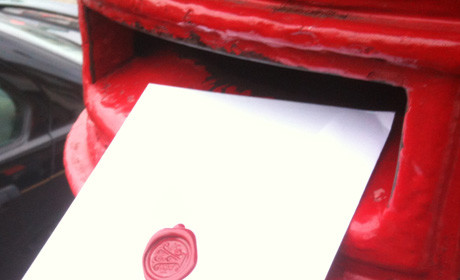 red box post letter