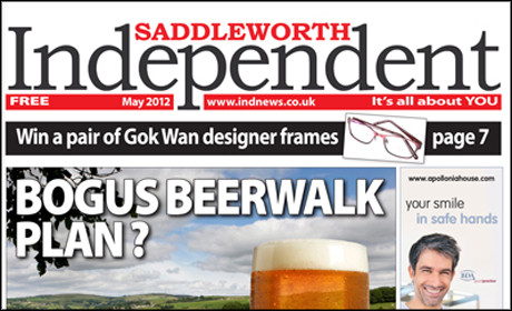 Saddleworth Independent front page