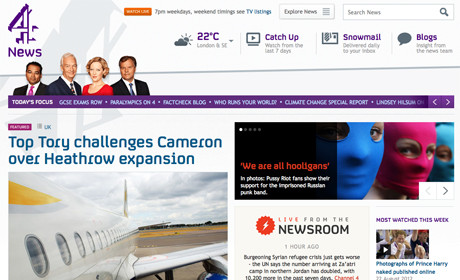 Channel 4 News site design 2