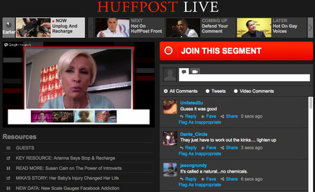Huffington Post Live screen