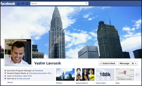 Vadim Lavrusik Facebook page border
