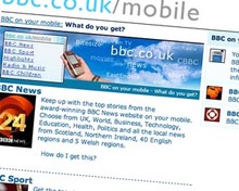 image of bbc mobile website