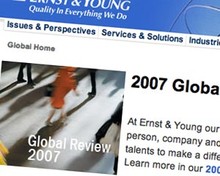 image of ernst and young website