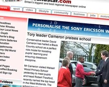 image of express and star website