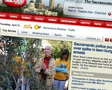 image of sacbee website