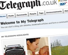 Screenshot of MyTelegraph website