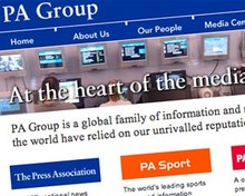 Screenshot of PA Group website