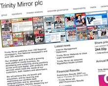 image of trinity mirror website