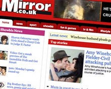 Screenshot of Mirror.co.uk