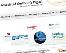 Screenshot of Asssociated Northcliffe Digital's website