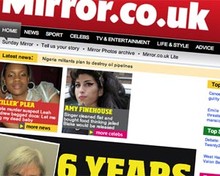 Screenshot of Mirror.co.uk