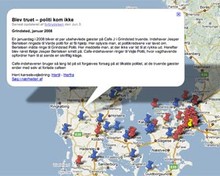 Screenshot of Berlingske Tidende's crime map