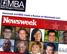 Screenshot of Media Bloggers Association homepage