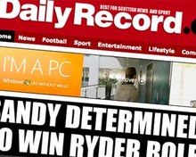 Screenshot of Daily Record website