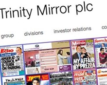 Screenshot of Trinity Mirror website