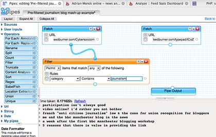 Pipes filtered output in Debugger mode