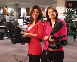 Victoria Hoe and Wendy Lloyd, videojournalists at the Express and Star