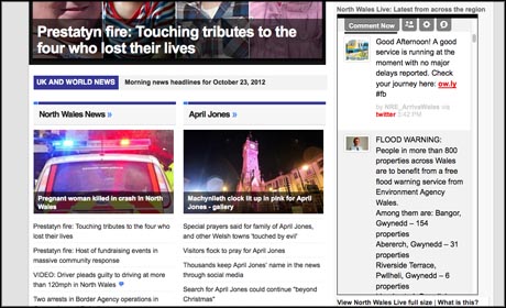 North Wales Daily Post live screen