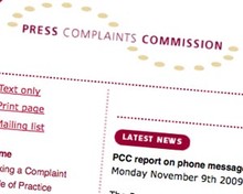 Press Complaints Commission website