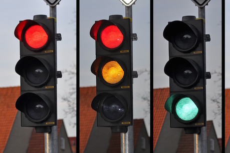 traffic lights red yellow green