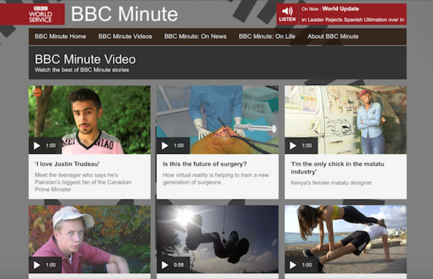 Bbc 1 Minute World News Radio bulletin BBC Minute expanded its news service to young audiences