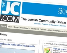 Screenshot of the Jewish Chronicle website