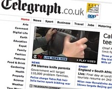 Screenshot of Telegraph.co.uk