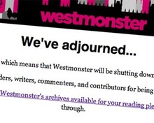 Screenshot of Westmonster blog