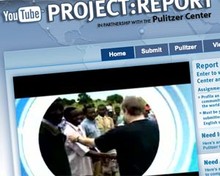 Screenshot of YouTube's Project:Report homepage