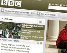 Screenshot of BBC.co.uk