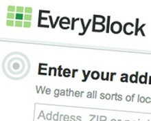 Screenshot of EveryBlock website