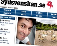 Screenshot of Sydsvenskan.se