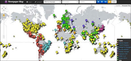 Google Fusion Tables newspaper map