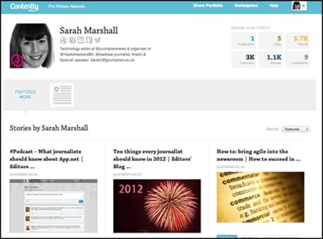 Contently screenshot