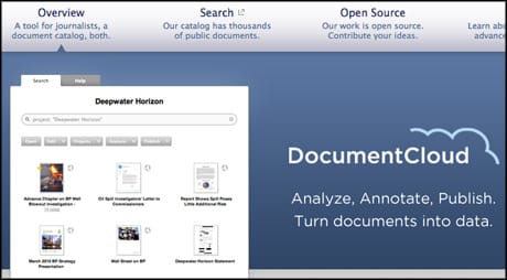 DocumentCloud screengrab