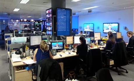 Chartbeat screen in CNBC London