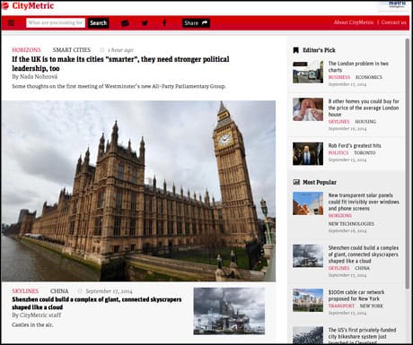 city metric screenshot