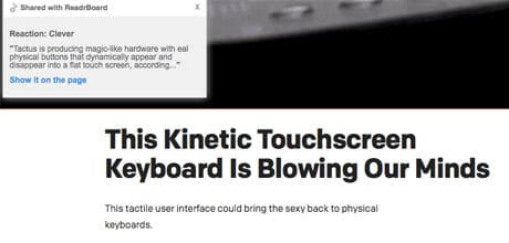 Sharing box ReadrBoard