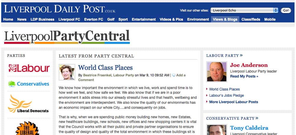 Liverpool Party Central site