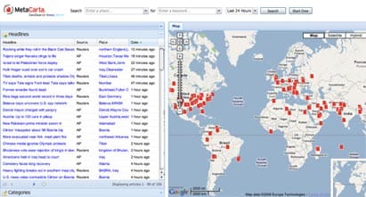 image of metacarta news map