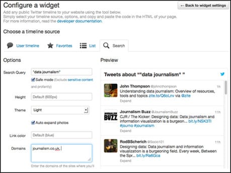 Twitter widget