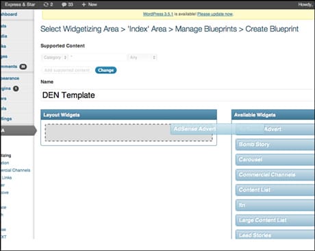 MNA template builder