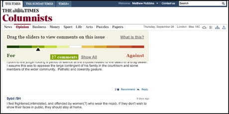 The Times comments