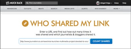 Muck Rack - Tool for journalists