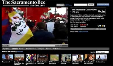 image of sacbee video website
