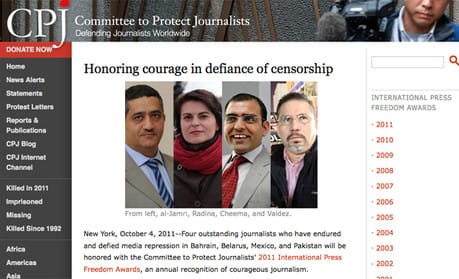 'Tenacious' journalists win press freedom awards