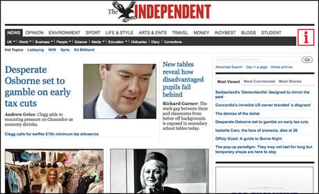 Independent.co.uk scores only rise in daily traffic in December